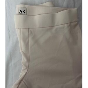 Anne‎ Klein Womens Pants Cream Crepe Straight Leg Elastic Waist Comfort LP